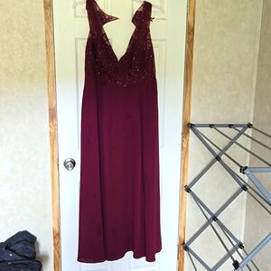 Davids Bridal long cap sleeve dress